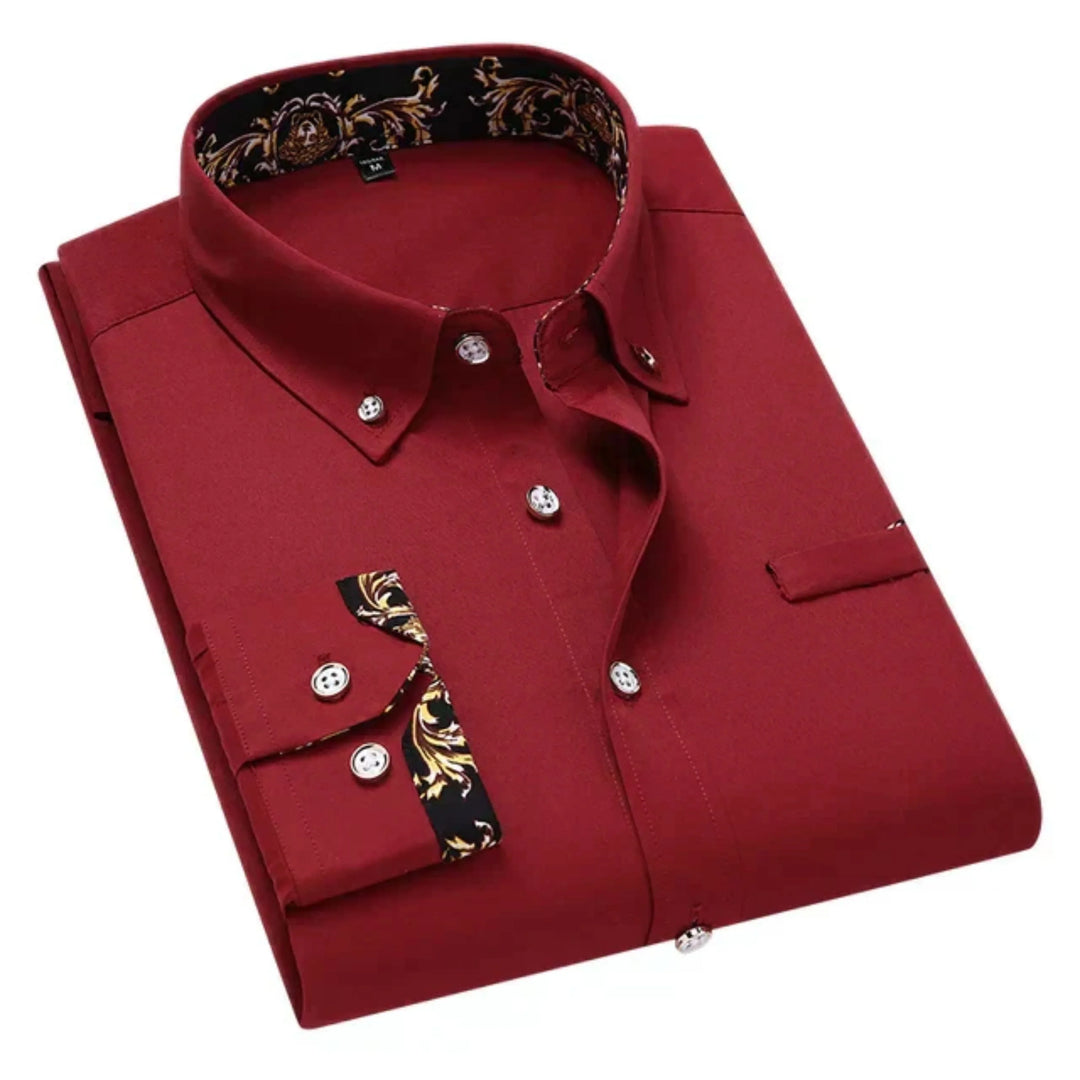 Nowoczesna, elegancka koszula męska, dopasowany krój, wyrafinowane detale, wszechstronna, dostępna do rozmiaru 3XL.