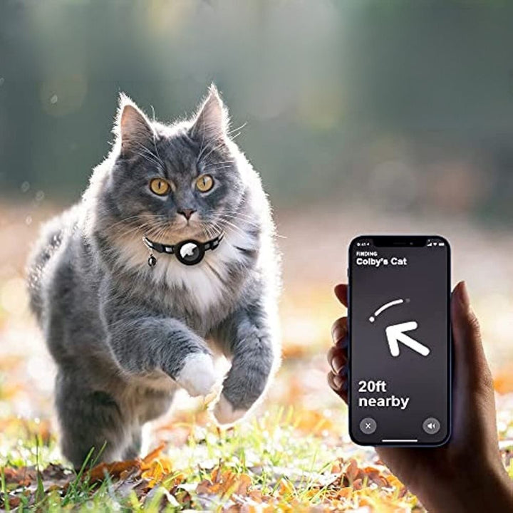 Obroża GPS dla kota, nylonowa, odblaskowa, z szybkim zapięciem, wygodna, zapewniająca optymalną widoczność w nocy i bezpieczne przygody.