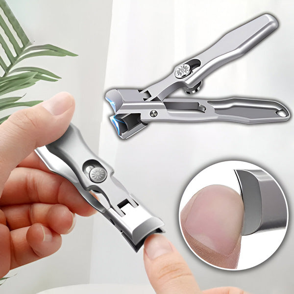 Kompaktowy obcinacz do paznokci ze stali nierdzewnej, ostre ostrze, ergonomiczny design dla precyzji i łatwego przenoszenia.