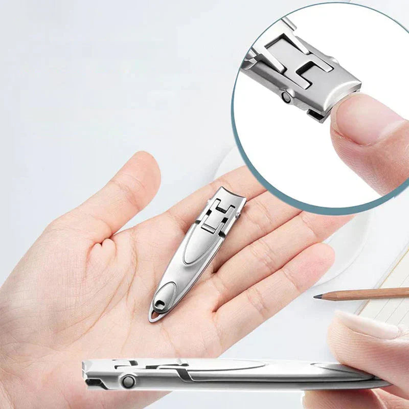 Ergonomiczne cążki do paznokci ze stali nierdzewnej, kompaktowy design dla precyzyjnego i łatwego manicure, antypoślizgowy komfort.