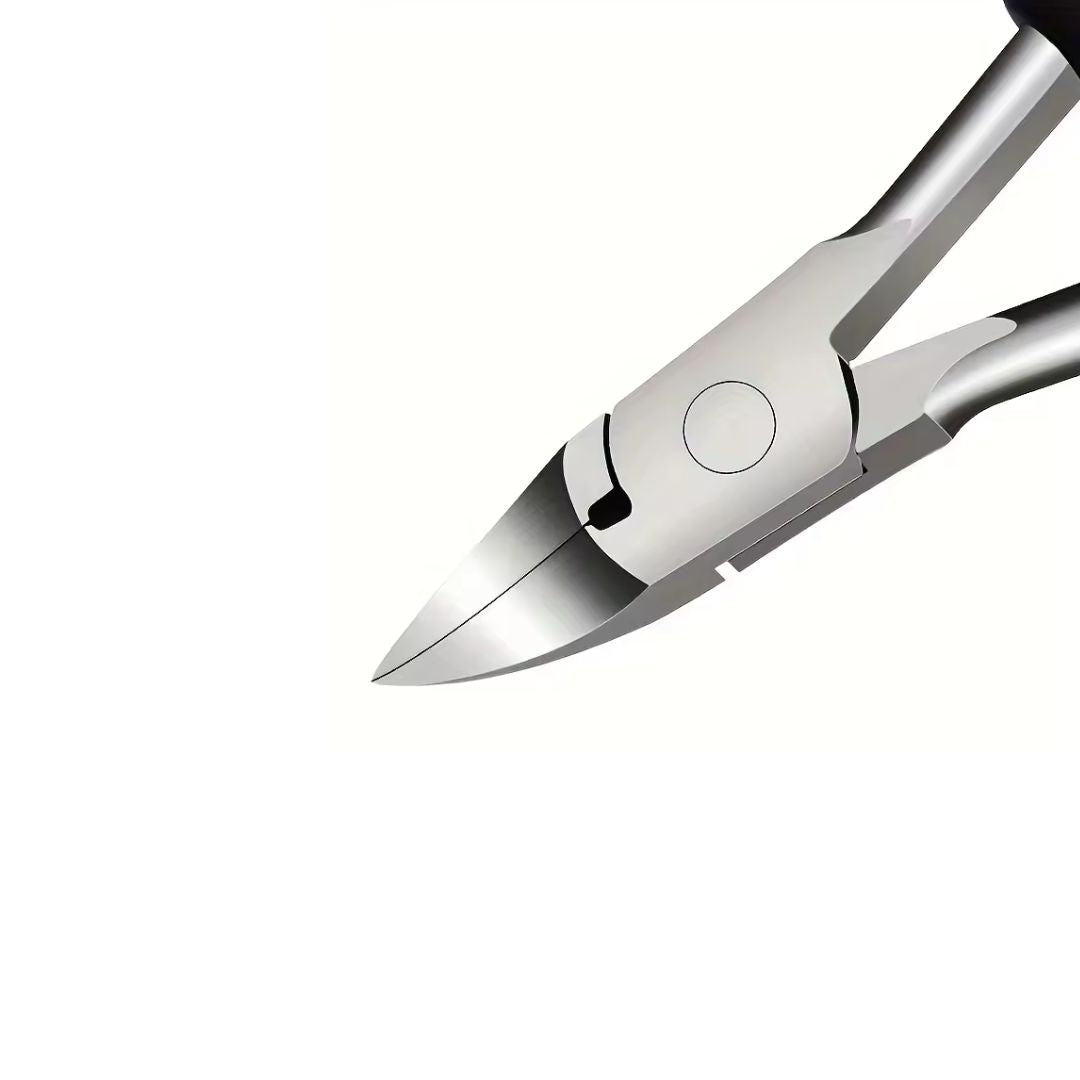Precyzyjne cążki do wrastających paznokci, cienka zakrzywiona główka, ergonomiczny design, trwały materiał, akcesorium do pielęgnacji