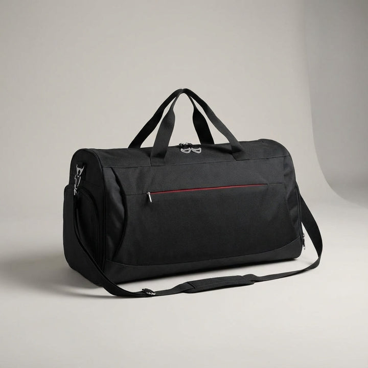 Uniseksowa torba podróżna DufflePro 45L na buty, czarna, wodoodporna. Idealna na trening i krótki wyjazd.