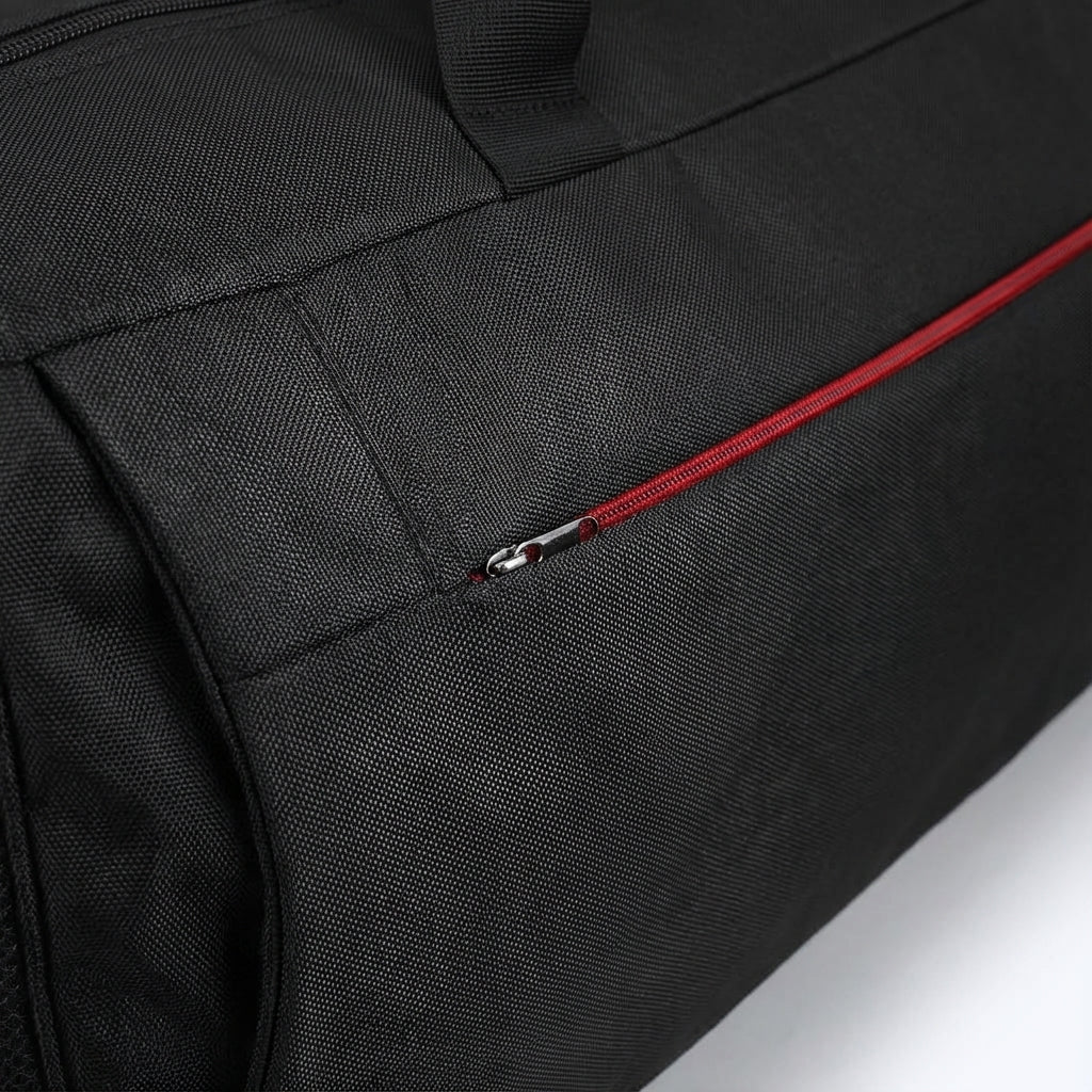 Wodoodporna torba duffel 45L DufflePro, czarna, uniseks. Wytrzymała torba sportowa na siłownię i podróż.