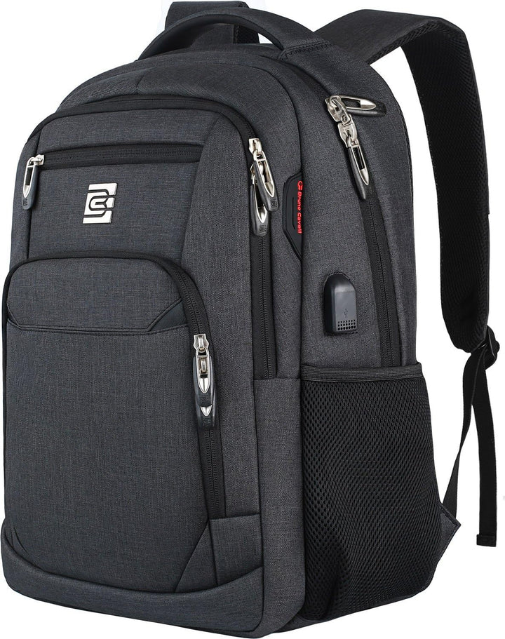 Ukryte zamki plecaka antykradzieżowego na laptopa z portem USB.