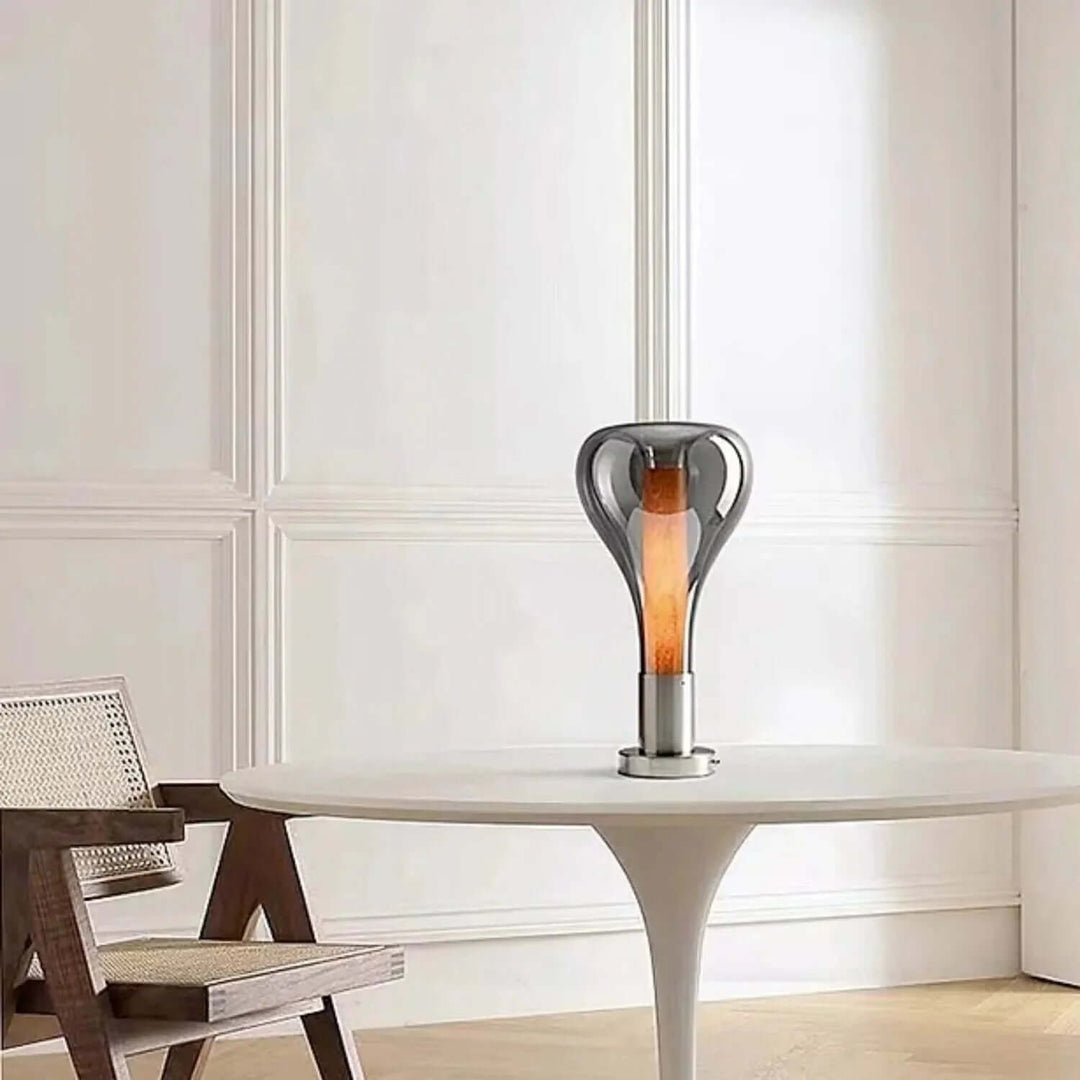 Szklana Lampa Stołowa Nowoczesny Design - Oświetlenie Nastrojowe