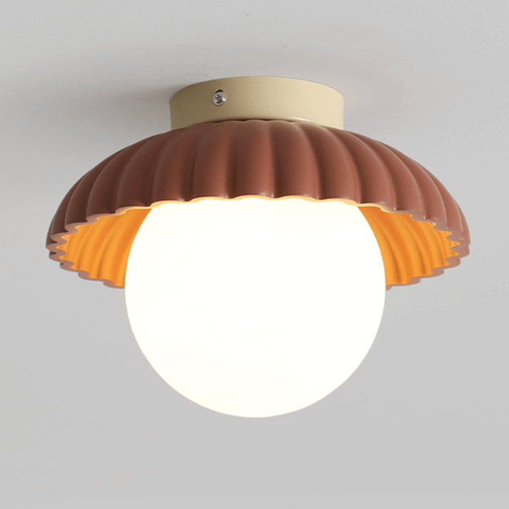 Żelazna i Szklana Lampa Sufitowa
