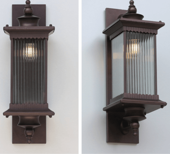 Zewnętrzna Lampa Ścienna Retro Prostokątna