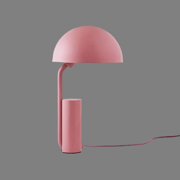 Lampa stołowa - różowy klosz