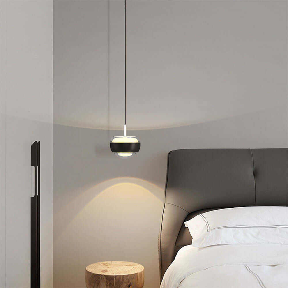 Minimalistyczna lampka wisząca LED półokrągła
