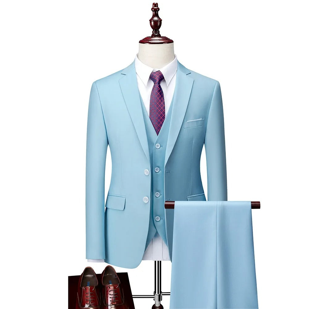 Męski garnitur 3-częściowy, elegancki styl