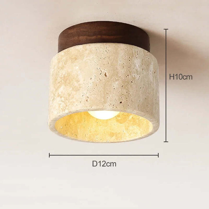 Kremowa lampa sufitowa w japońskim stylu