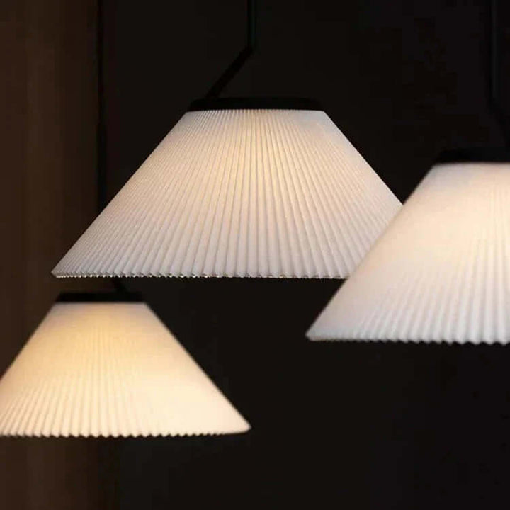 Nordycka Plisowana Kremowa Lampa Wisząca