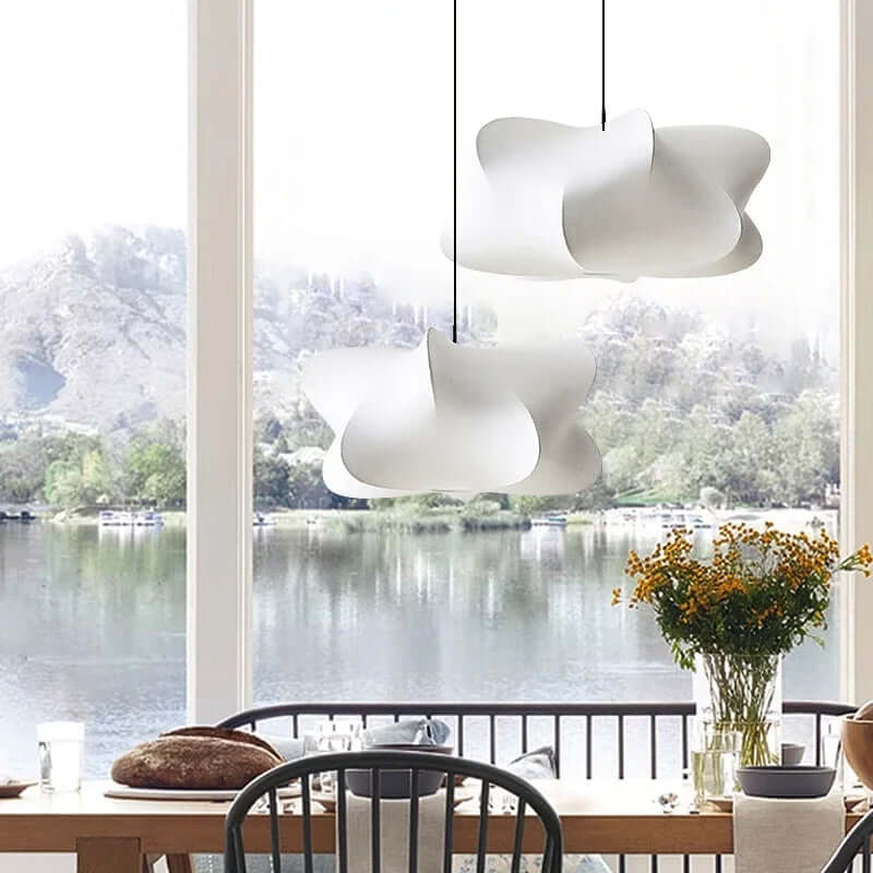 Japońska Jedwabna Lampa Wisząca Wabi Sabi