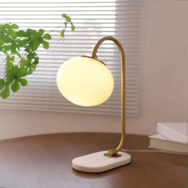Lampa Stołowa z Metalu i Szkła Marshmallow