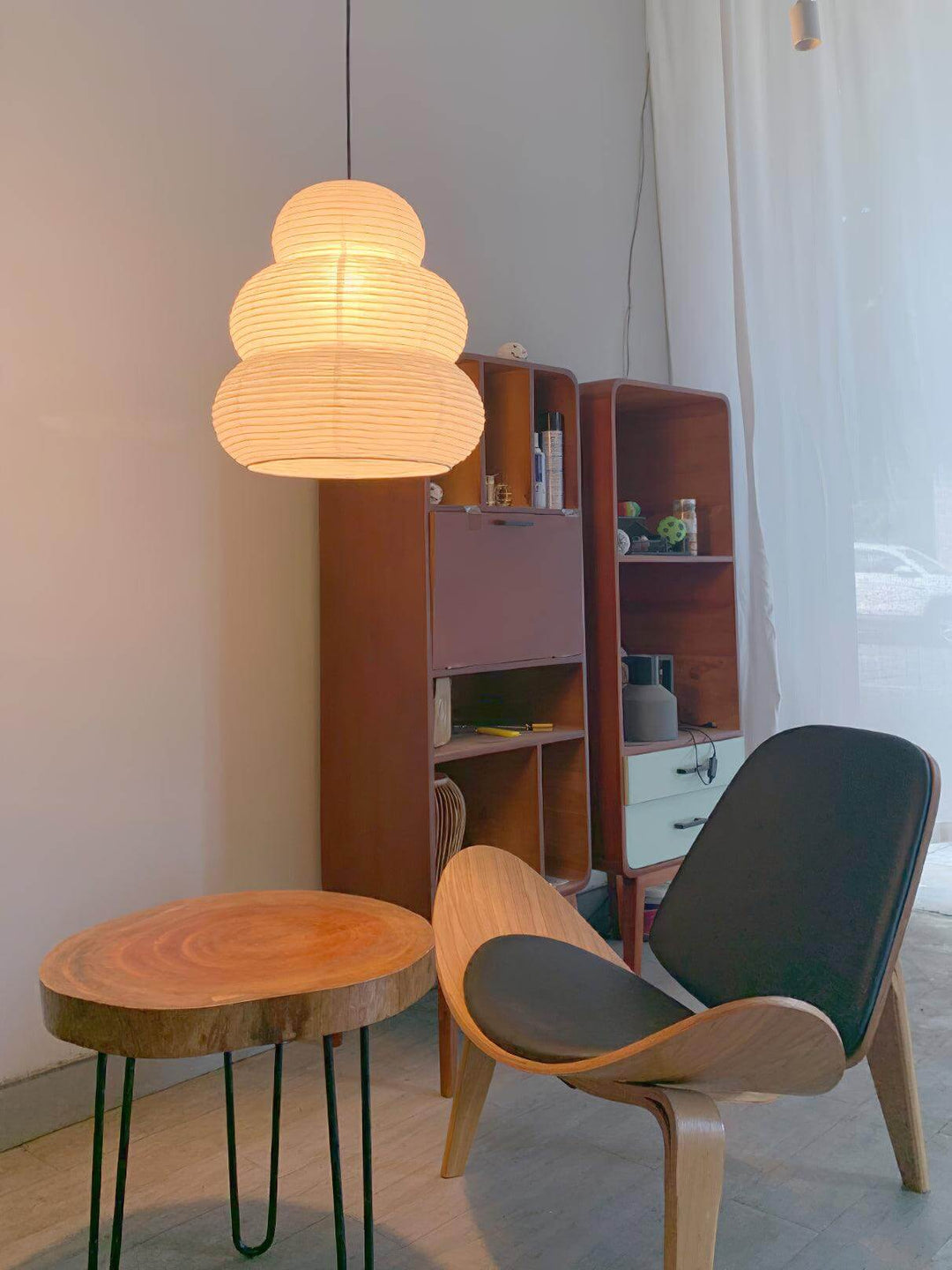 Wisząca Lampa z Papieru Ryżowego