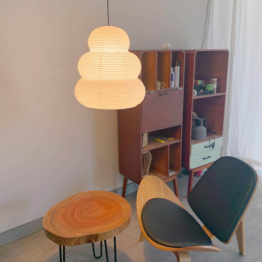 Wisząca Lampa z Papieru Ryżowego
