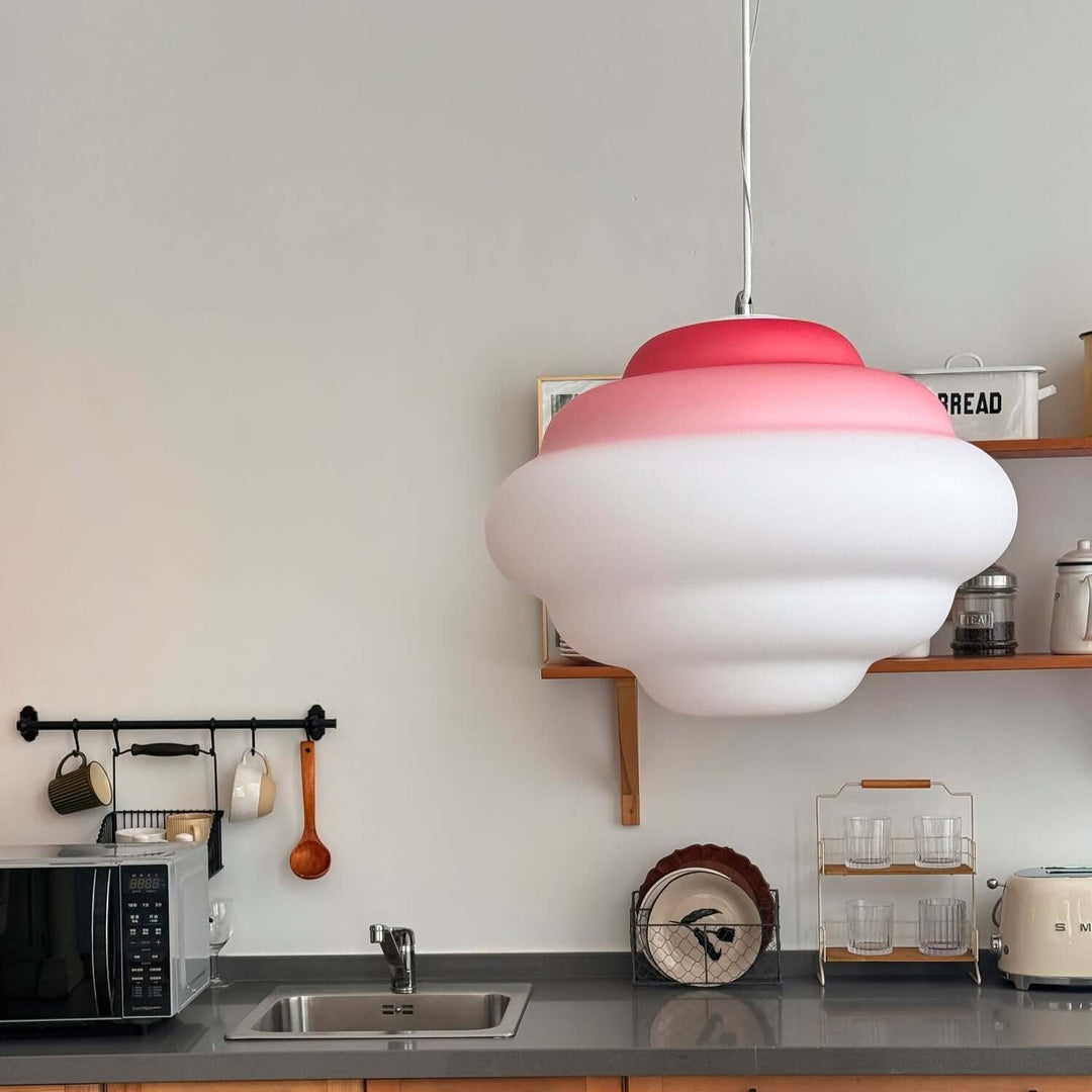 Lampa wisząca w kształcie chmury z efektem gradientu