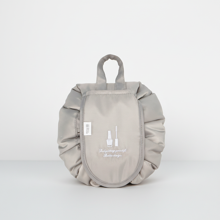 Zamknięta damska kosmetyczka GlamPouch, wodoodporny organizer w koreańskim stylu do podróży.