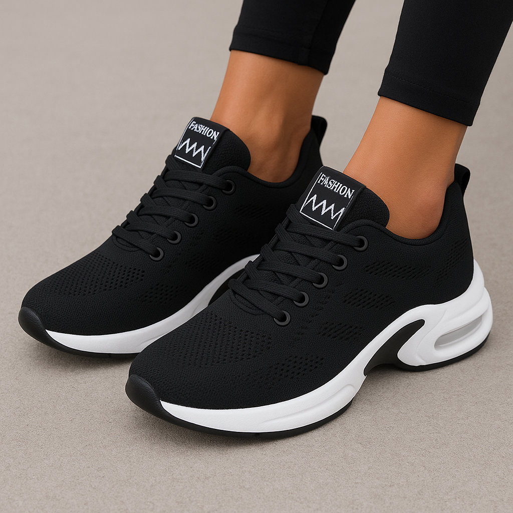 Damskie sneakersy Karolina na stopie, podkreślające ich wygodę i styl na co dzień, idealne na wiosnę.