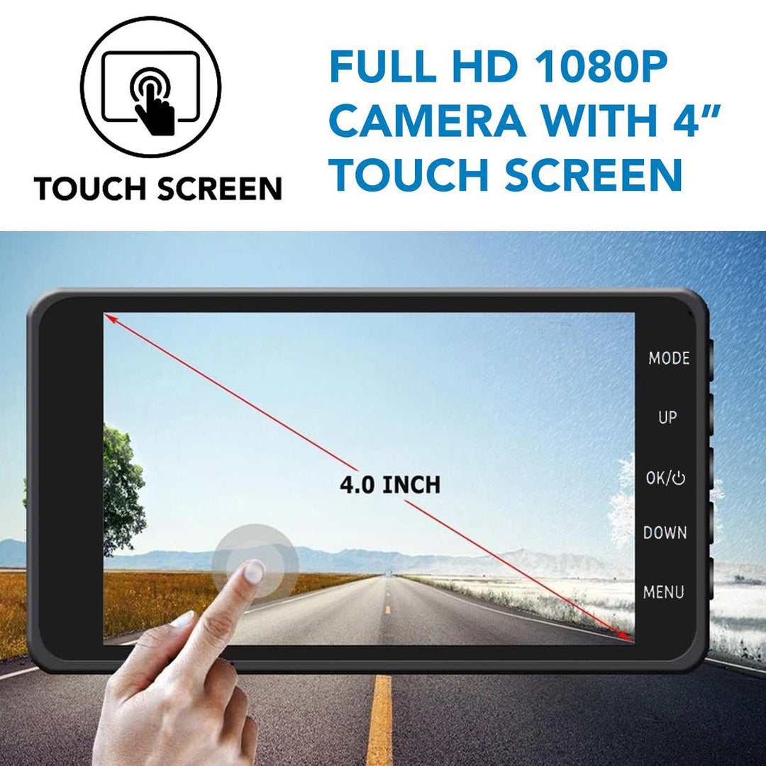 Bezprzewodowa kamera samochodowa przód-tył 1080P, widzenie w nocy; uchwyca każdy szczegół w dzień i w nocy z podwójnym obiektywem Full HD