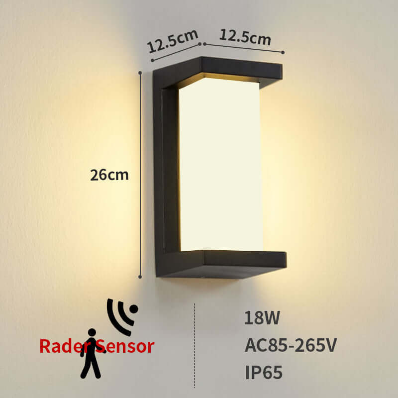 Zewnętrzna Wewnętrzna Lampa Ścienna LED z Czujnikiem Ruchu