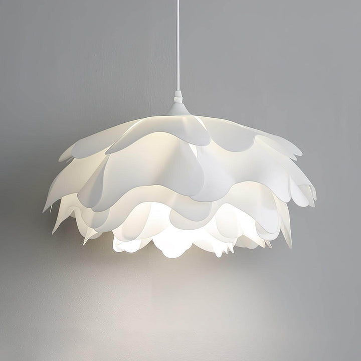 Lampa wisząca kwiatowa, biała, certyfikaty