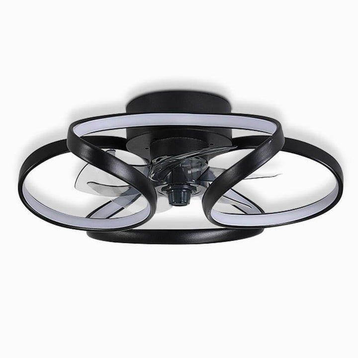 Kwiatowy nowoczesny wentylator sufitowy LED z pilotem