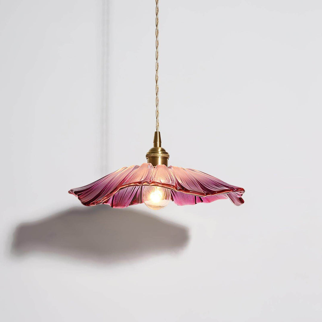 Szklana Lampa Wisząca Kwiatowa - Dekoracja Wnętrz