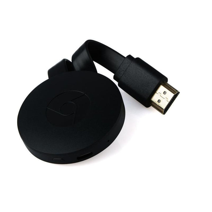 Kompaktowy, czarny odtwarzacz wideo 1080p, podłączany przez HDMI i Wi-Fi, do strumieniowania HD z Androida, iPhone'a na telewizor.