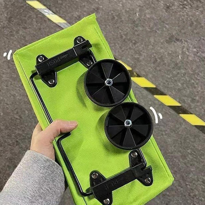 Torba-wózek Veytra na zakupy, składana, z kółkami, ułatwia noszenie ciężkich sprawunków.