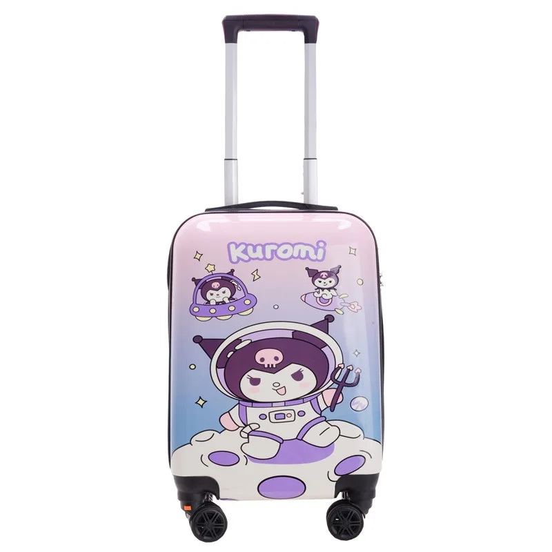 Dziecięca walizka podróżna Hello Kitty na kółkach, twarda, lekka.