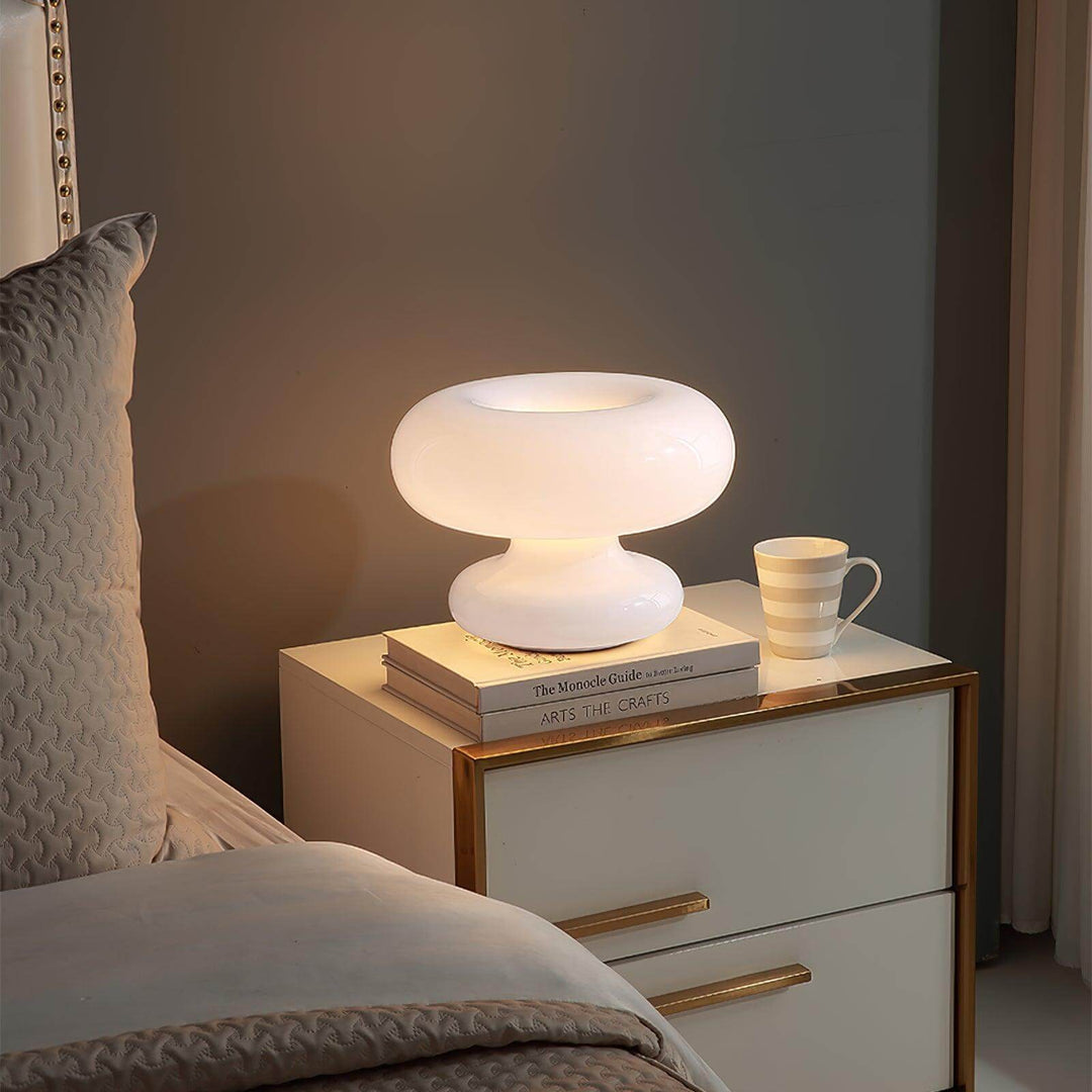 Designerska lampa stołowa Donut