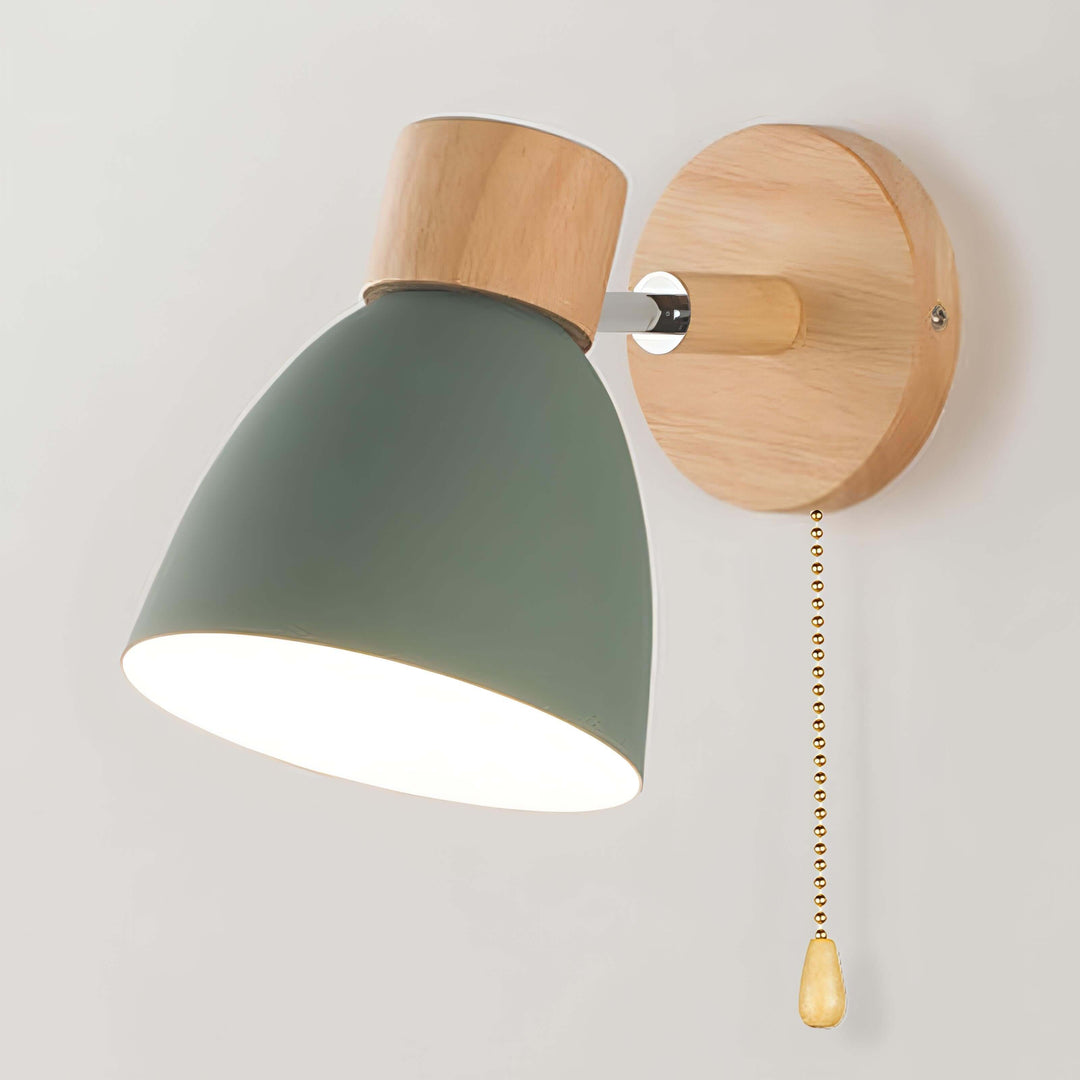 Nowoczesna Drewniana Lampa Ścienna Wisząca Nordycka