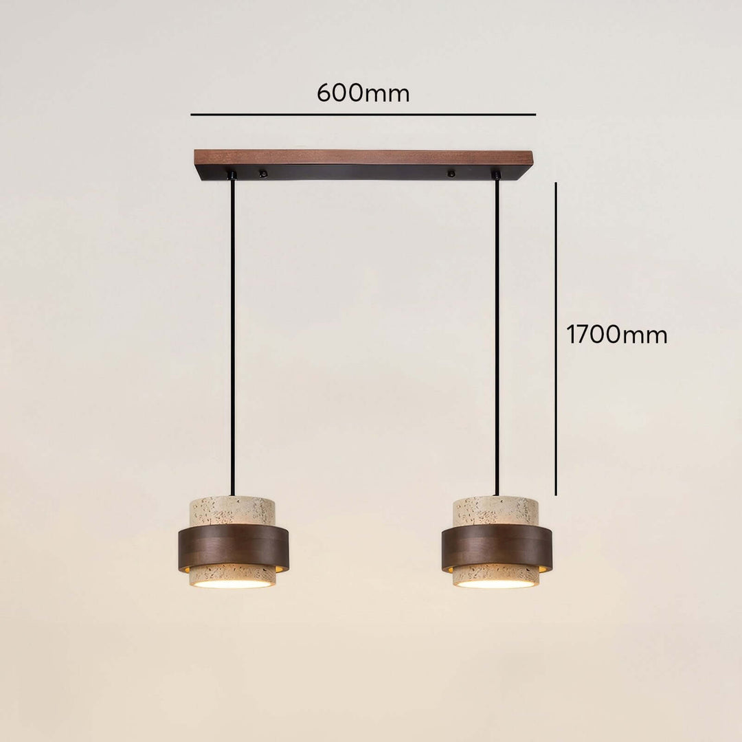 Retro kamienna lampa wisząca Wabi-Sabi