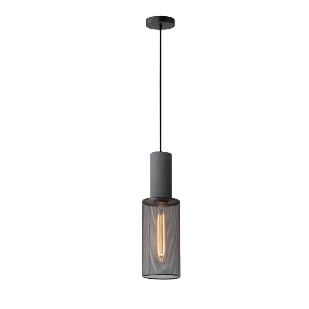 Przemysłowa lampa wisząca Loft - beton i żelazo