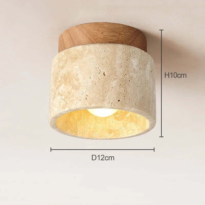Kremowa lampa sufitowa w japońskim stylu