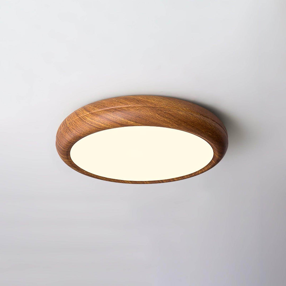 Okrągła Lampa Sufitowa Drewniana - Nowoczesne Oświetlenie Wnętrz