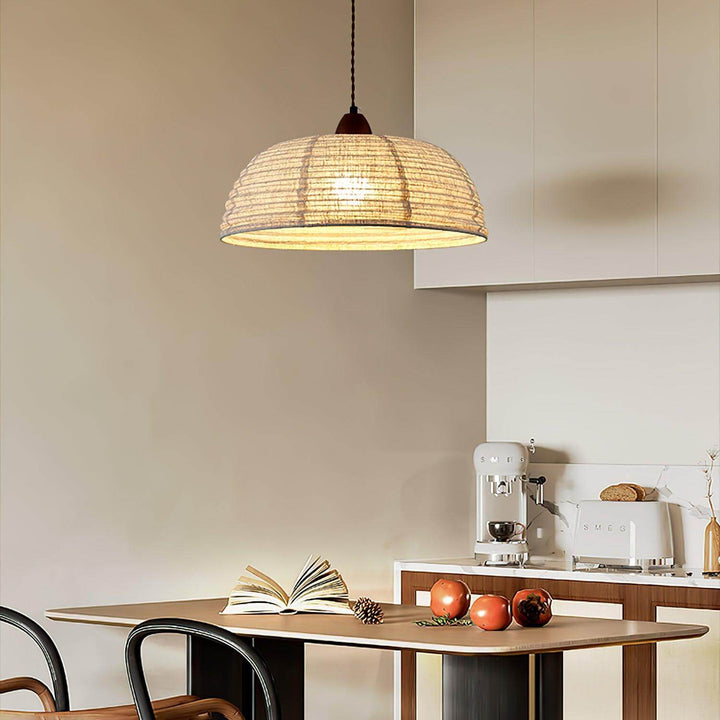Lampa wisząca z drewna, model A, średnica 40cm, wysokość 18cm
