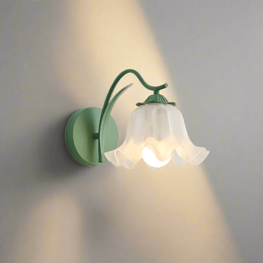 Retro ścienna lampa kwiatowa do ogrodu
