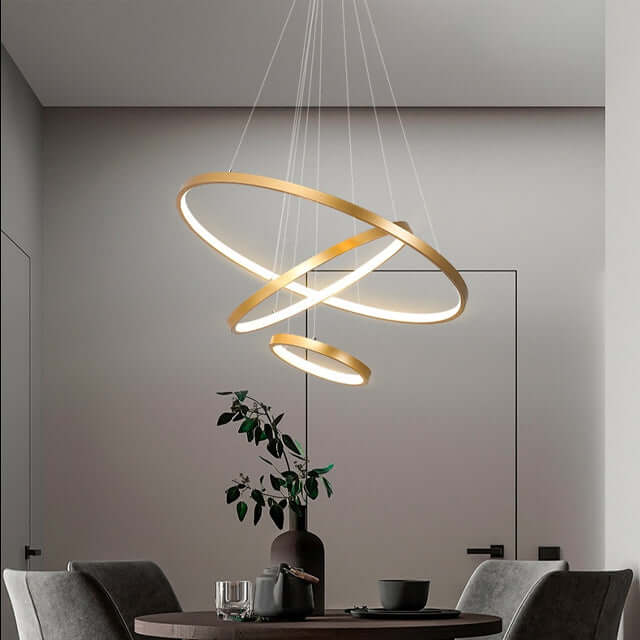 Nowoczesna lampa sufitowa z 3 pierścieniami