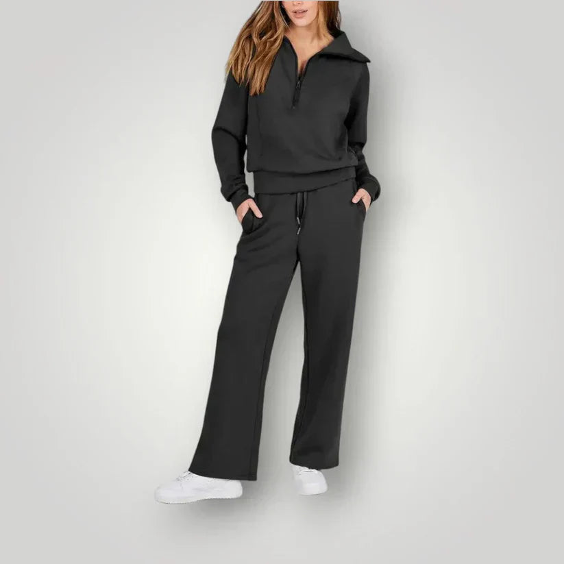 Damski zestaw loungewear Ellie - komfortowy, luźny krój, modne kolory, idealny do domu i na co dzień.