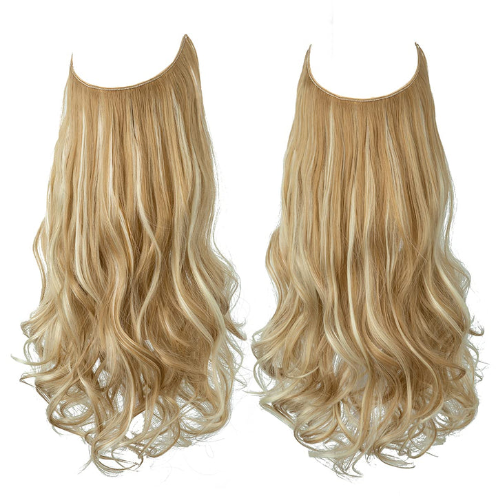 "Extensions capillaires invisibles, volumineuses, look naturel, fibres de haute qualité, accessoires pour femme."