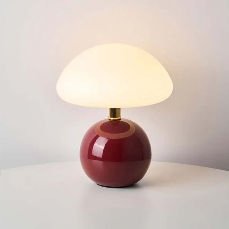 Kremowa Lampa Grzybek - Dekoracja Wnętrz