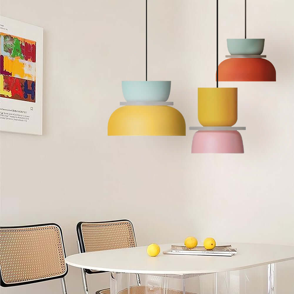Nordycka lampa wisząca Dulcy z blokami kolorów