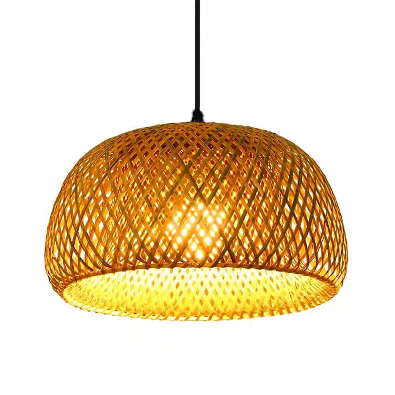 Lampa wisząca z bambusa - łatwy montaż