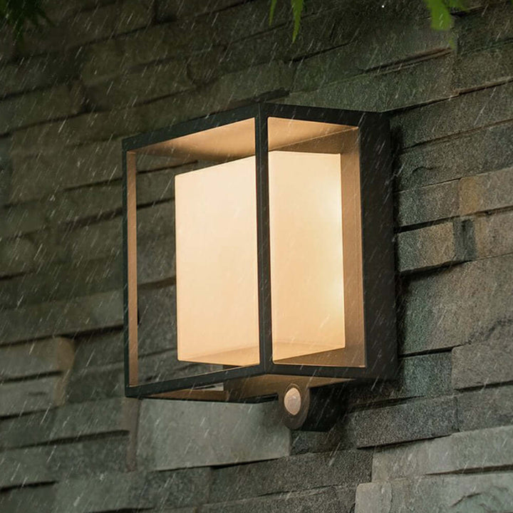 Zewnętrzna Lampa Ścienna LED Słoneczna Prostokątna IP65