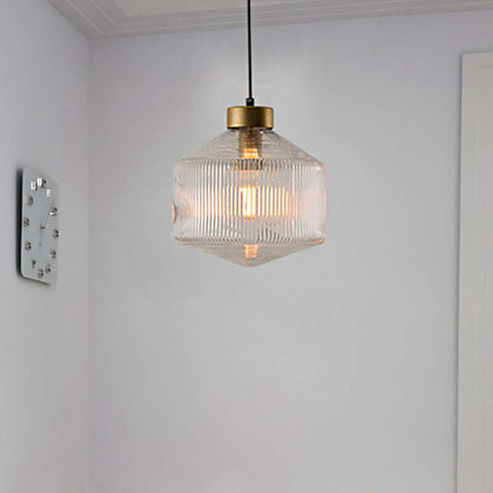 Lampa wisząca z przydymionego szkła