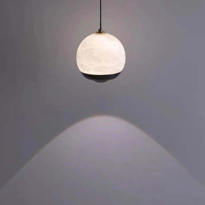Nordycka Lampa Wisząca Kula z Marmuru i Alabastru