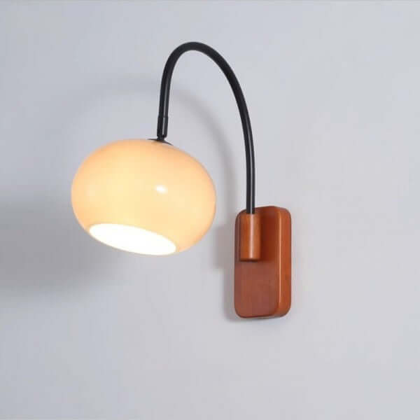 Nowoczesny kinkiet Bauhaus Kaki, szkło