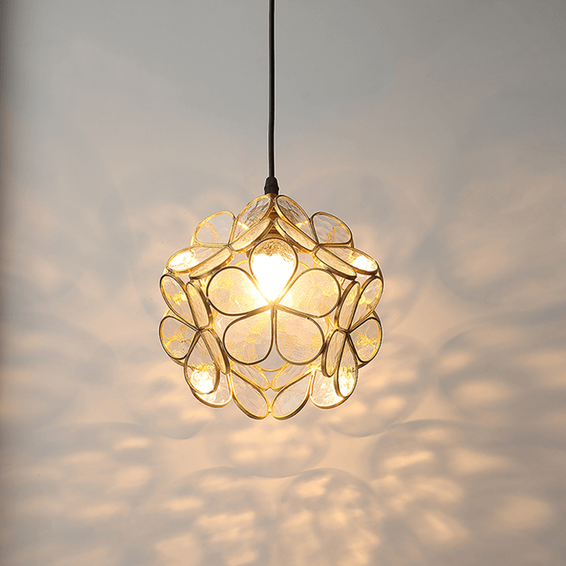 Szklana Lampa Wisząca Płatek Kwiatu - Styl Nordycki